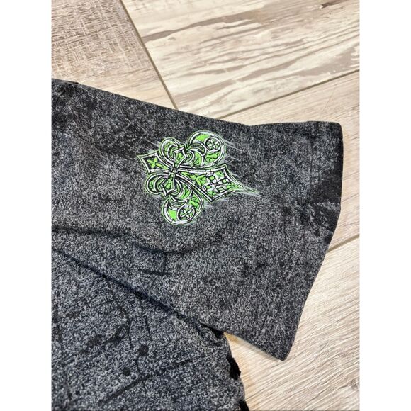 Affliction men’s grey/green t-shirt size 2X - Picture 6 of 12